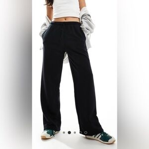 Pull&Bear Wide Leg Sweatpants - Black, Size Large, Excellent Condition